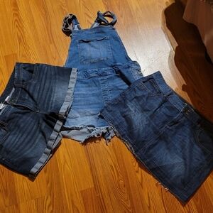Jean short/skirt bundle